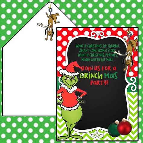 Grinch Party Invitation Template